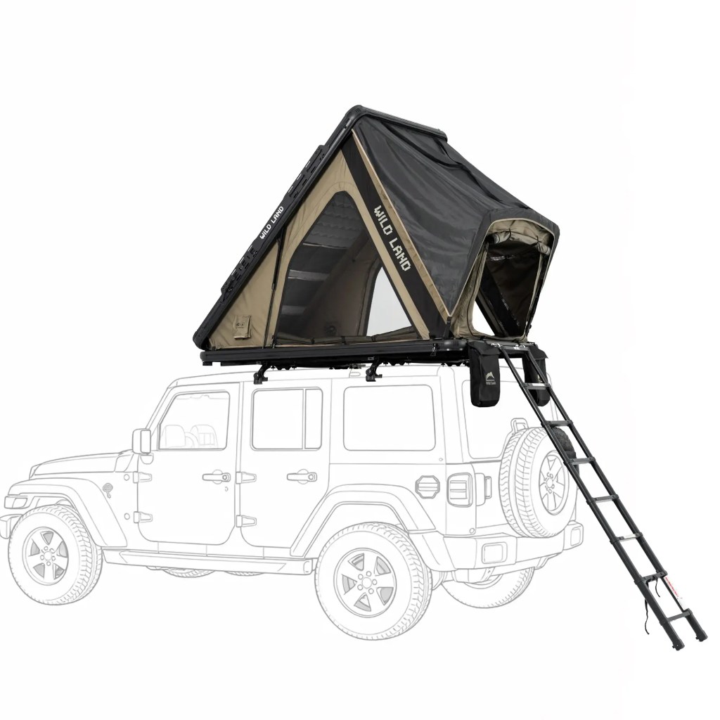 Rooftop Tent WildLand | Litestri 130 - Soft Shell Roof Top Tent + Solar Panel for All Vehicles