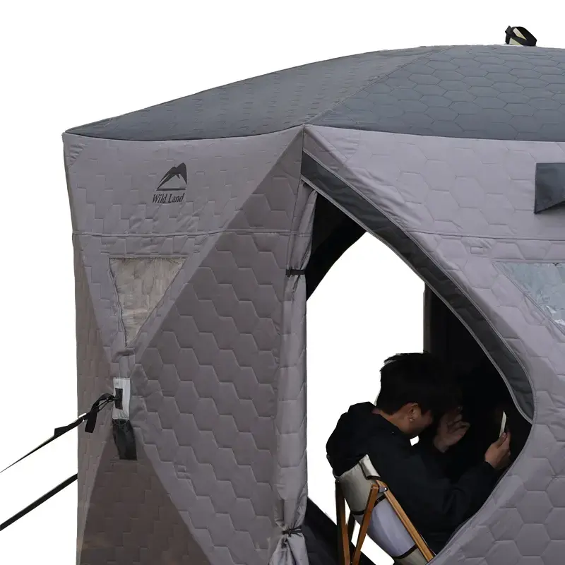 Star Hub Tent Portable Pop Up Ice Fishing Angler Thermal Hub Shelter Tent - Image 4